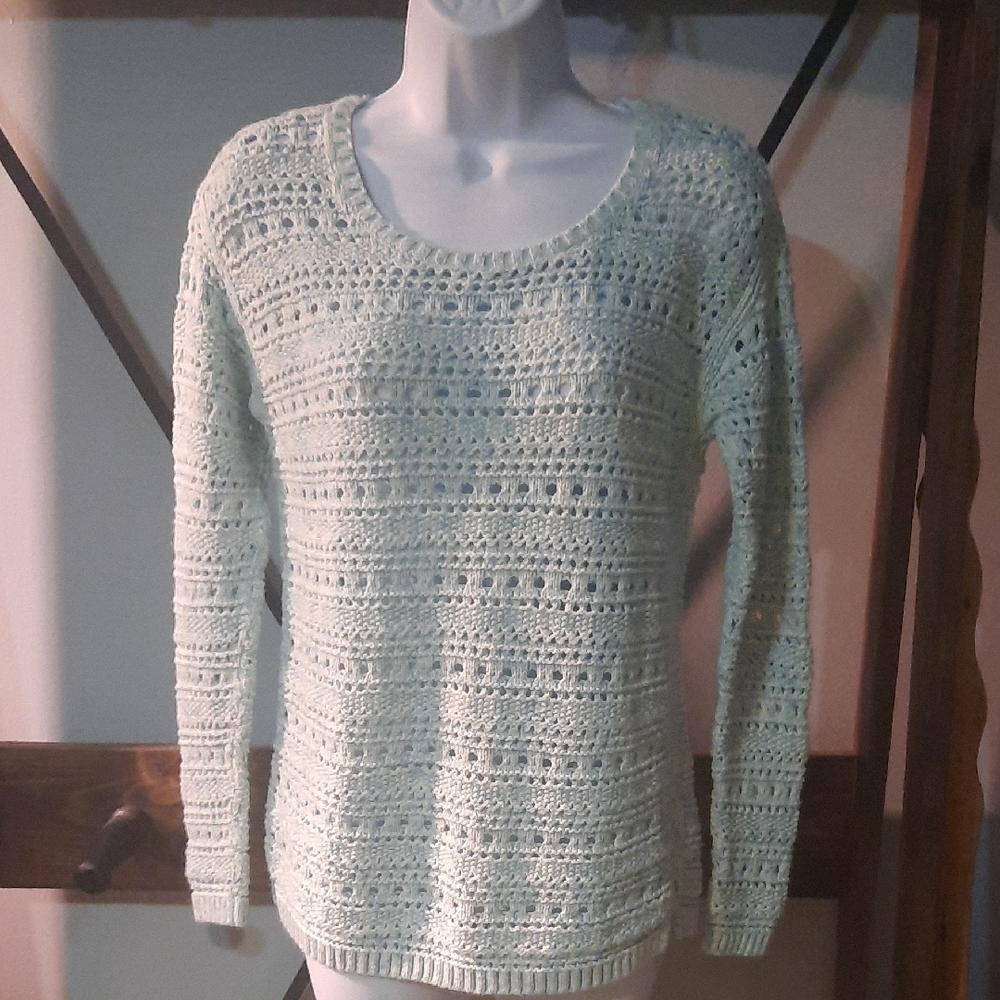 Talbots Cream Crochet Women's Sweater